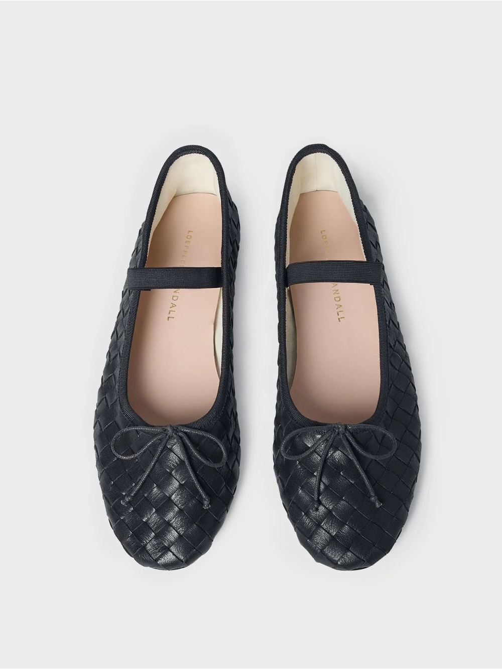 Loeffler Randall // NEW Leonie Black Woven Ballet Flat